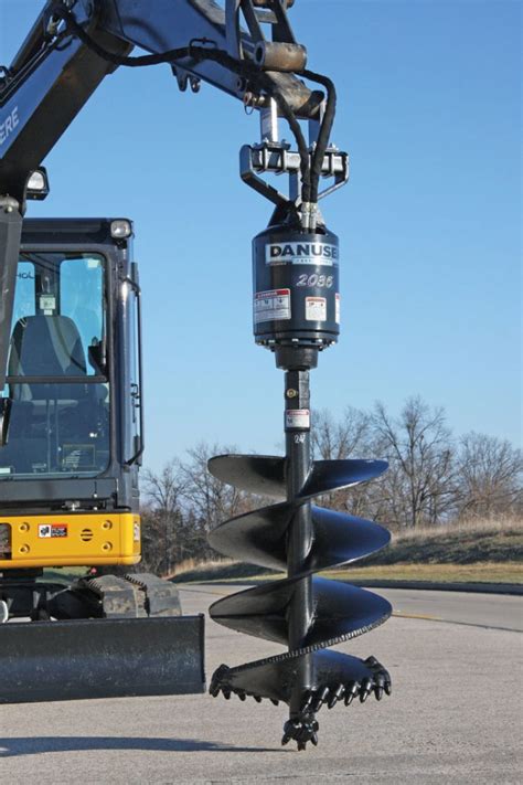 mini excavator auger mount|hydraulic auger for mini excavator.